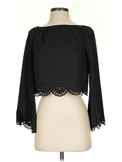 Pre-owned Shein 3/4 Sleeve Blouse In Black