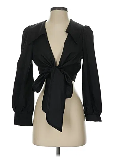 Pre-owned Shein 3/4 Sleeve Blouse In Black