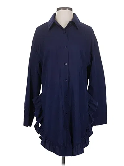 Pre-owned Shein 3/4 Sleeve Blouse In Blue