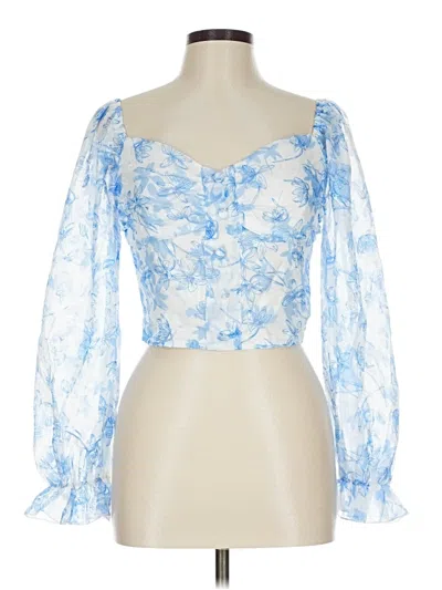 Pre-owned Shein 3/4 Sleeve Blouse In Blue