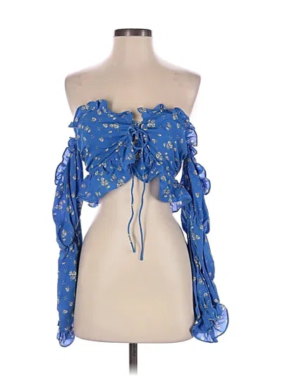 Pre-owned Shein 3/4 Sleeve Blouse In Blue