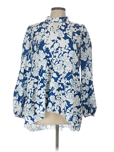 Pre-owned Shein 3/4 Sleeve Blouse In Blue