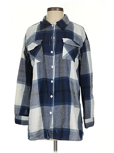 Pre-owned Shein 3/4 Sleeve Blouse In Blue