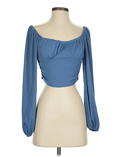 Pre-owned Shein 3/4 Sleeve Blouse In Blue