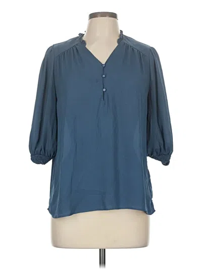 Pre-owned Shein 3/4 Sleeve Blouse In Blue