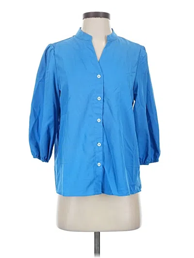 Pre-owned Shein 3/4 Sleeve Blouse In Blue