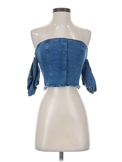 Pre-owned Shein 3/4 Sleeve Blouse In Blue