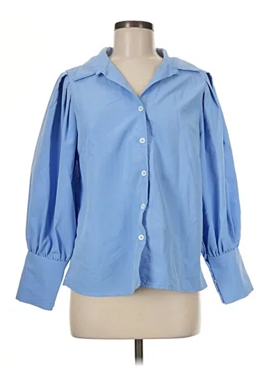 Pre-owned Shein 3/4 Sleeve Blouse In Blue