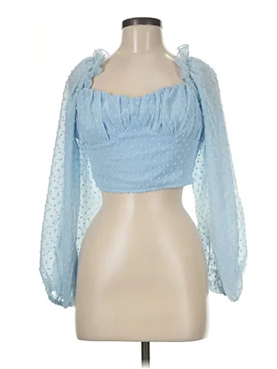 Pre-owned Shein 3/4 Sleeve Blouse In Blue
