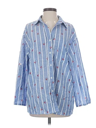 Pre-owned Shein 3/4 Sleeve Blouse In Blue