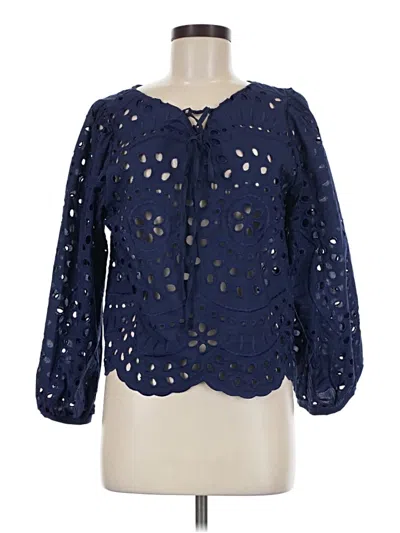 Pre-owned Shein 3/4 Sleeve Blouse In Blue