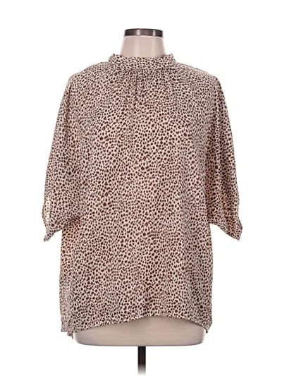 Pre-owned Shein 3/4 Sleeve Blouse In Brown