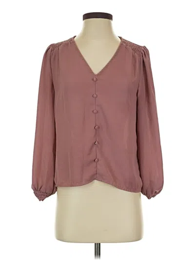 Pre-owned Shein 3/4 Sleeve Blouse In Brown