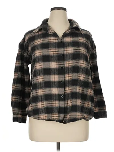 Pre-owned Shein 3/4 Sleeve Blouse In Brown