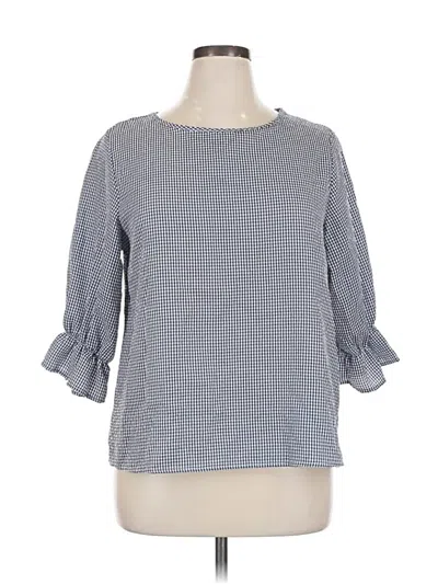 Pre-owned Shein 3/4 Sleeve Blouse In Gray