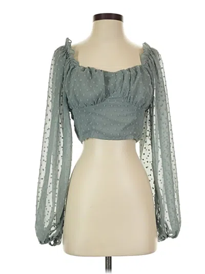 Pre-owned Shein 3/4 Sleeve Blouse In Gray