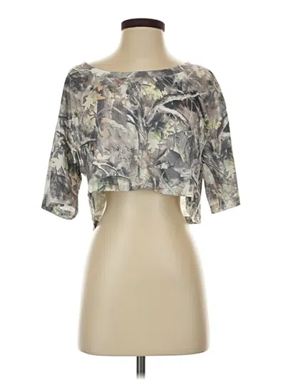 Pre-owned Shein 3/4 Sleeve Blouse In Gray