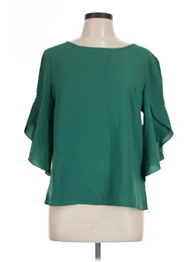 Pre-owned Shein 3/4 Sleeve Blouse In Green