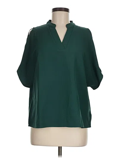 Pre-owned Shein 3/4 Sleeve Blouse In Green
