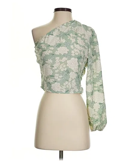 Pre-owned Shein 3/4 Sleeve Blouse In Green