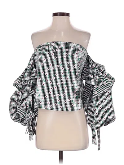 Pre-owned Shein 3/4 Sleeve Blouse In Green