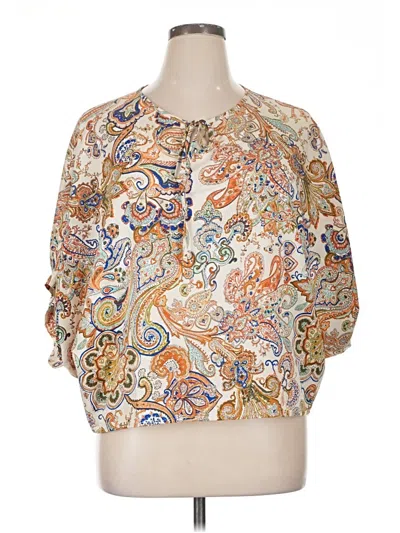 Pre-owned Shein 3/4 Sleeve Blouse In Ivory