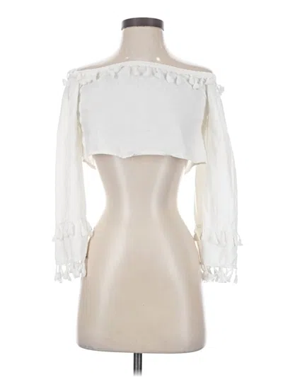 Pre-owned Shein 3/4 Sleeve Blouse In Ivory