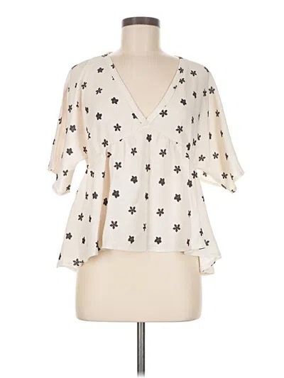Pre-owned Shein 3/4 Sleeve Blouse In Ivory
