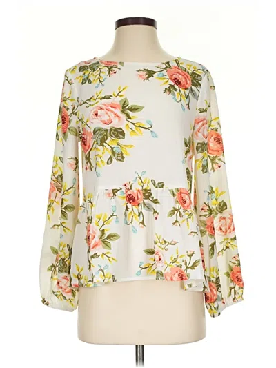 Pre-owned Shein 3/4 Sleeve Blouse In Ivory