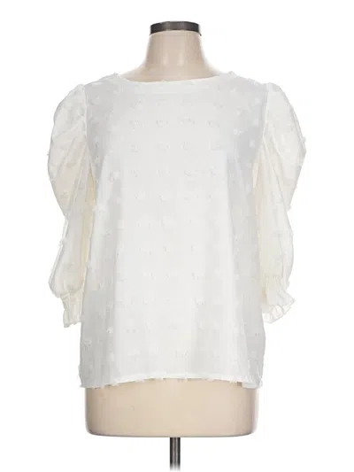 Pre-owned Shein 3/4 Sleeve Blouse In Ivory