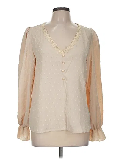 Pre-owned Shein 3/4 Sleeve Blouse In Ivory