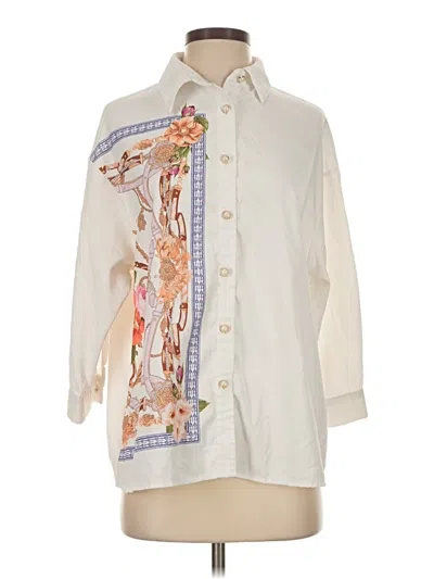 Pre-owned Shein 3/4 Sleeve Blouse In Ivory
