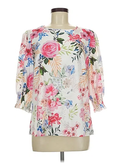 Pre-owned Shein 3/4 Sleeve Blouse In Ivory
