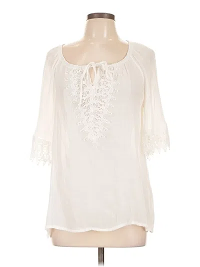 Pre-owned Shein 3/4 Sleeve Blouse In Ivory