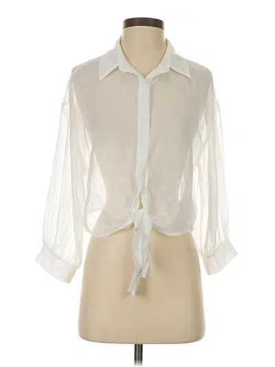 Pre-owned Shein 3/4 Sleeve Blouse In Ivory
