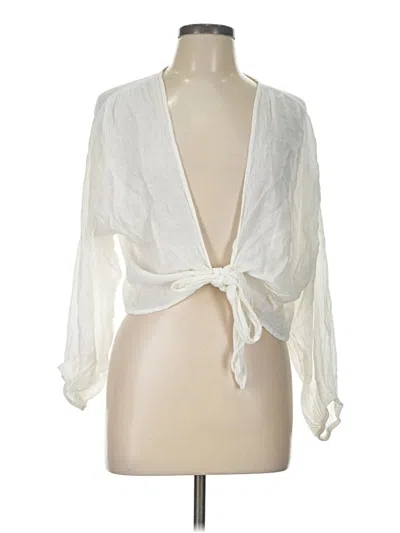 Pre-owned Shein 3/4 Sleeve Blouse In Ivory