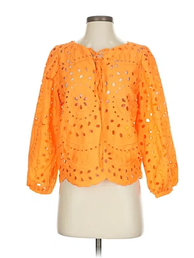 Pre-owned Shein 3/4 Sleeve Blouse In Orange