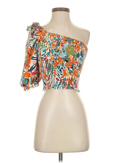 Pre-owned Shein 3/4 Sleeve Blouse In Orange