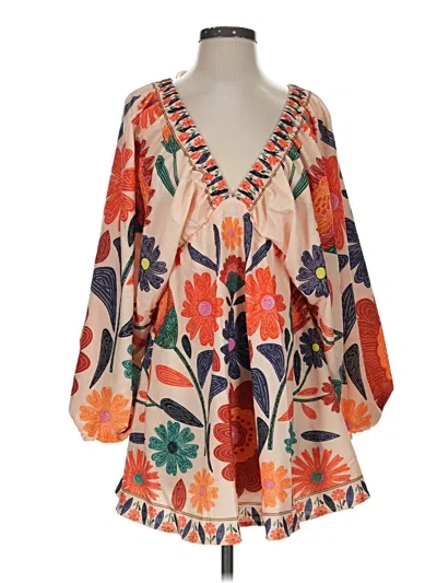 Pre-owned Shein 3/4 Sleeve Blouse In Orange