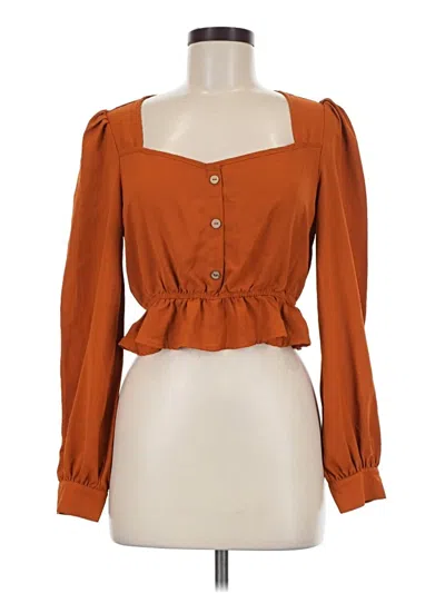 Pre-owned Shein 3/4 Sleeve Blouse In Orange