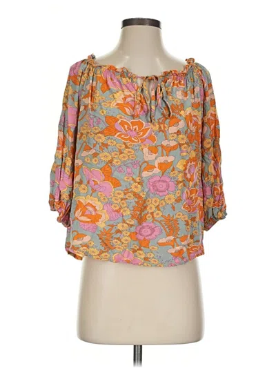 Pre-owned Shein 3/4 Sleeve Blouse In Orange