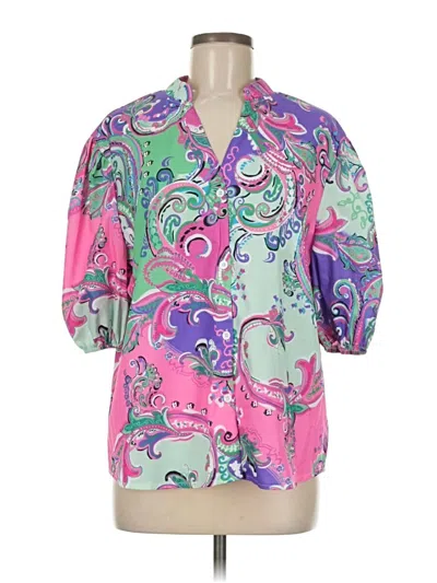 Pre-owned Shein 3/4 Sleeve Blouse In Pink