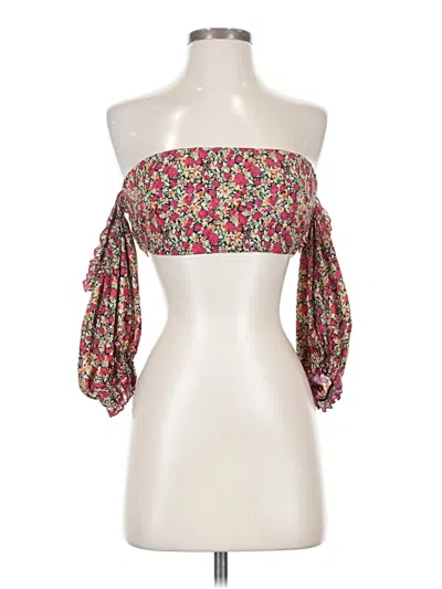 Pre-owned Shein 3/4 Sleeve Blouse In Pink