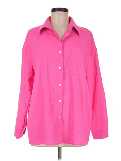 Pre-owned Shein 3/4 Sleeve Blouse In Pink