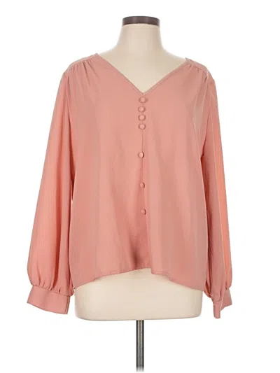 Pre-owned Shein 3/4 Sleeve Blouse In Pink