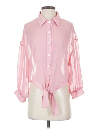 Pre-owned Shein 3/4 Sleeve Blouse In Pink