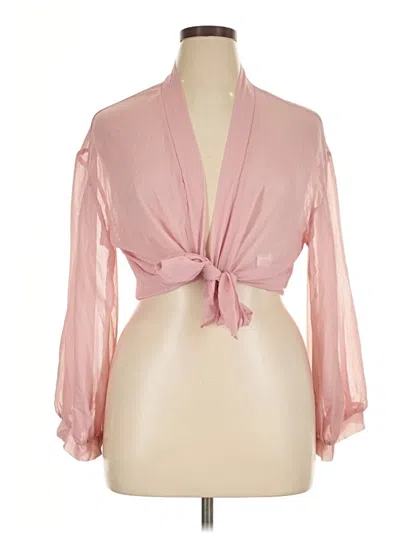 Pre-owned Shein 3/4 Sleeve Blouse In Pink