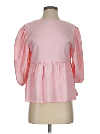 Pre-owned Shein 3/4 Sleeve Blouse In Pink