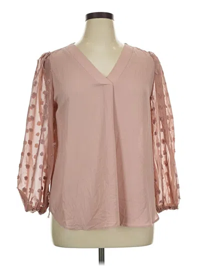 Pre-owned Shein 3/4 Sleeve Blouse In Pink