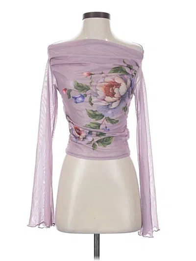 Pre-owned Shein 3/4 Sleeve Blouse In Purple